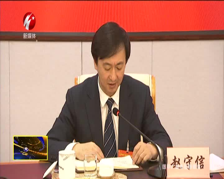 出席省十三届人大二次会议的四平市代表团审议省人大常委会及法检“两院”工作报告