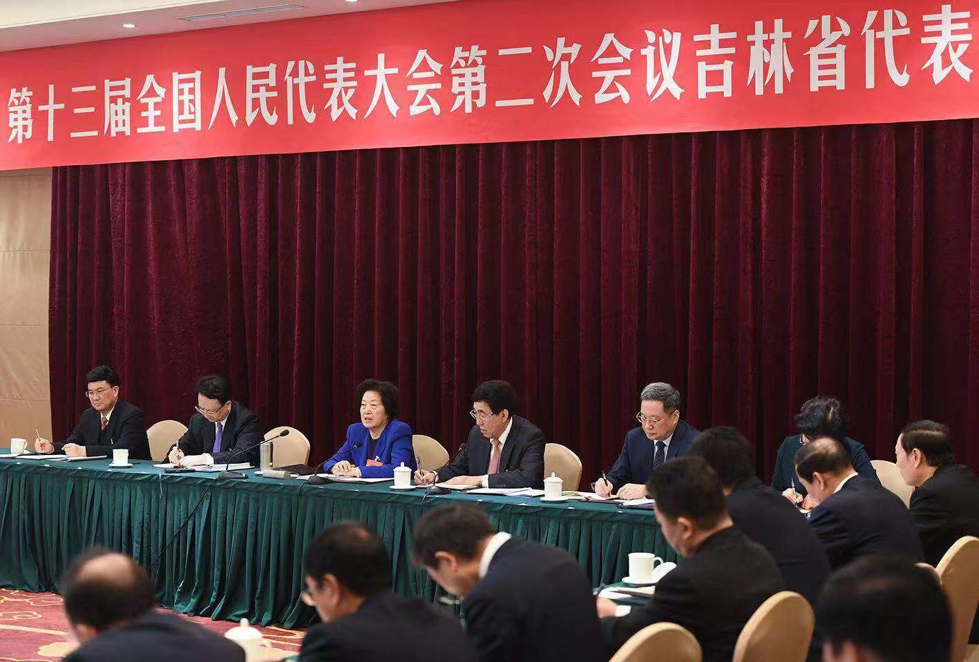 吉林代表团审议政府工作报告 孙春兰巴音朝鲁景俊海参加审议并发言