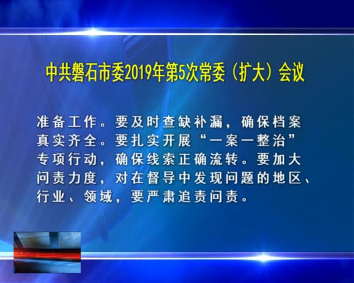 中共磐石市委2019年第5次常委（扩大）会议