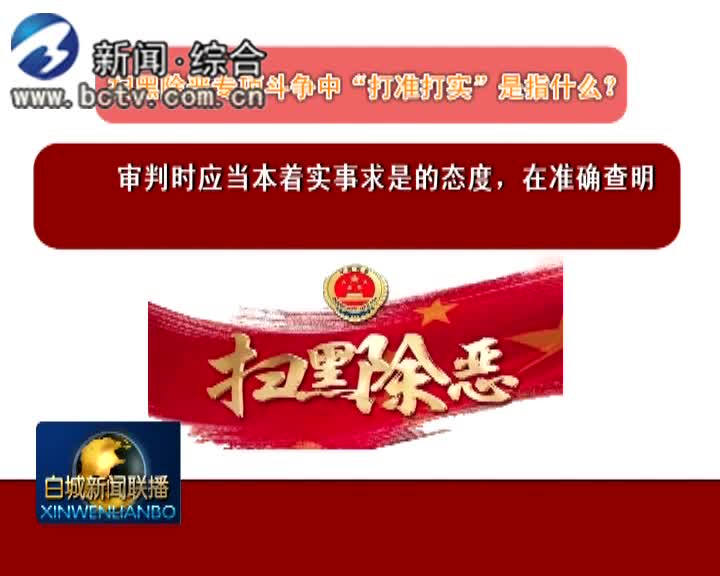 扫黑除恶 吉林亮剑》扫黑除恶专项斗争应知应会手册5 扫黑除恶专项斗争中“打准打实”是指什么