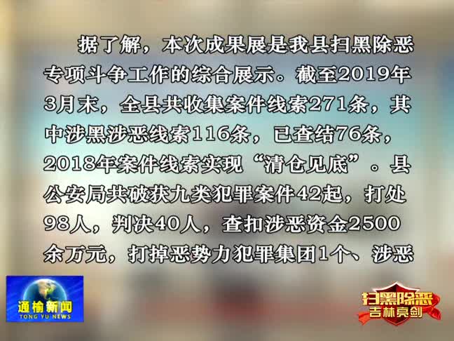 【扫黑除恶 吉林亮剑】刘振兴参观全县扫黑除恶专项斗争成果展