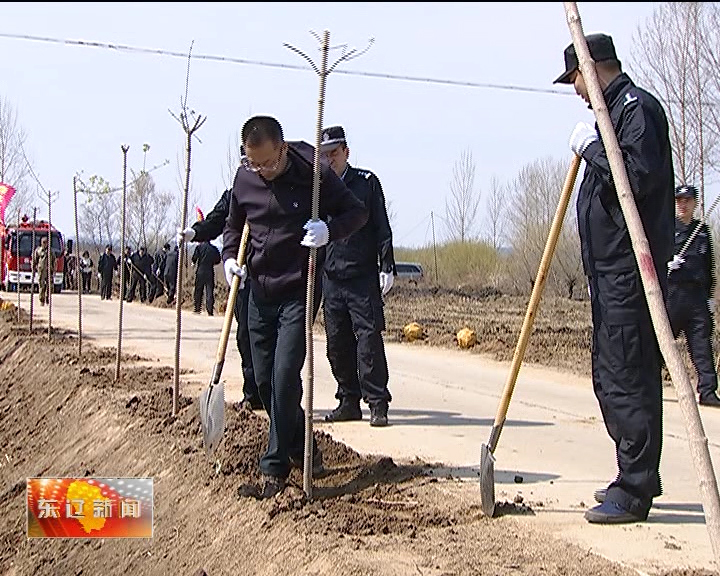 市领导到安石镇乐群村参加植树活动