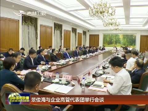景俊海与企业高管代表团举行会谈