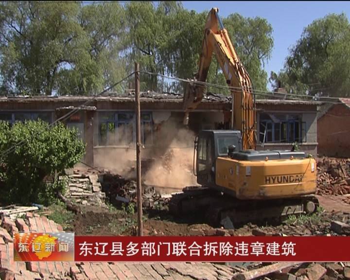 东辽县多部门联合拆除违章建筑