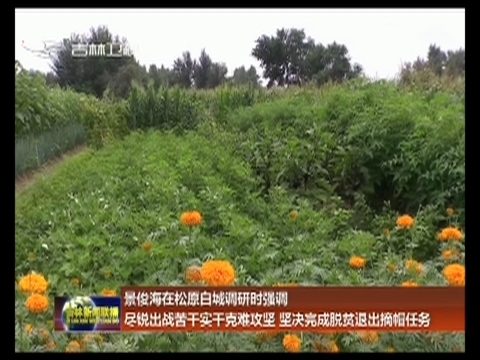 景俊海在松原白城调研时强调 尽锐出战苦干实干克难攻坚 坚决完成脱贫退出摘帽任务