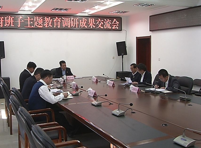 市政府班子召开主题教育调研成果交流会议