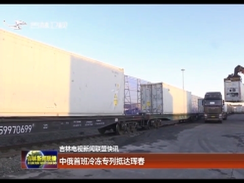 中俄首班冷冻专列抵达珲春
