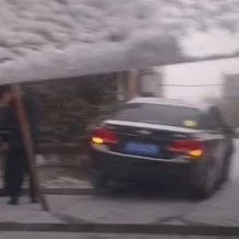 掌上珲春：道路冰雪蓝色预警信号 ！已有车相撞进入花坛！