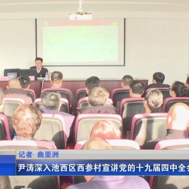 尹涛深入池西区西参村宣讲党的十九届四中全会精神