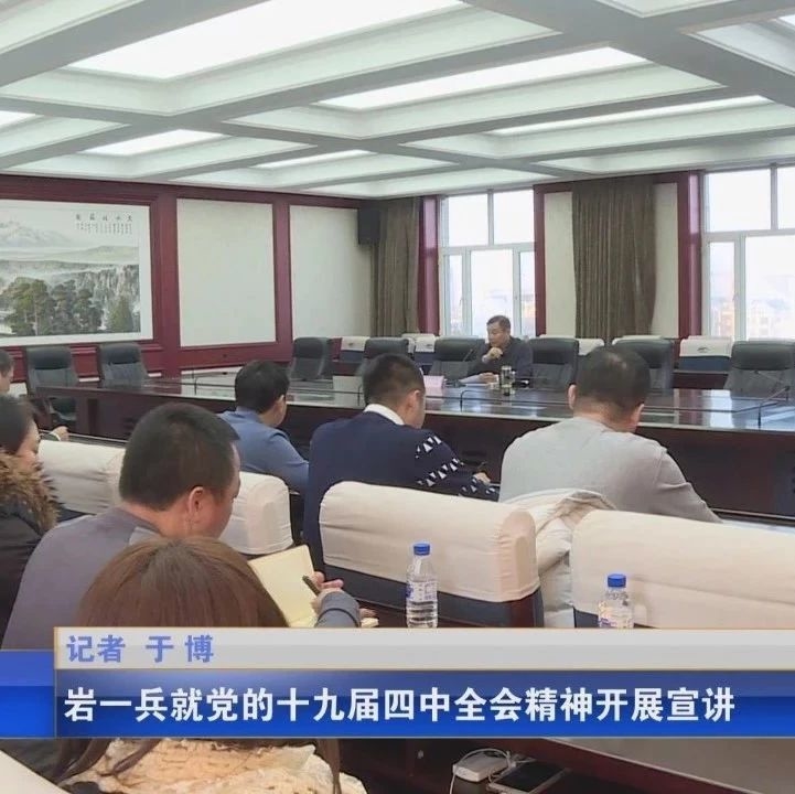 岩一兵就党的十九届四中全会精神开展宣讲