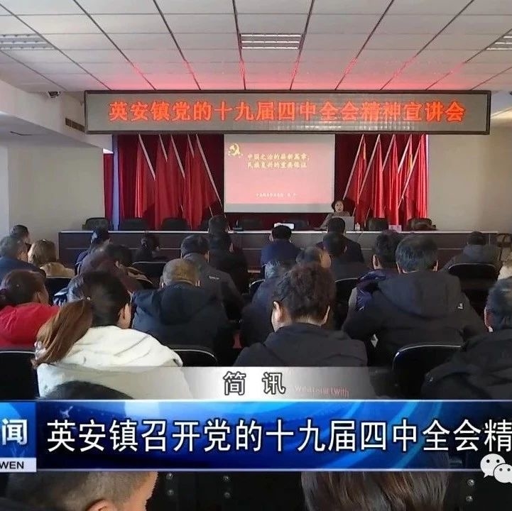 英安镇召开党的十九届四中全会精神宣讲会