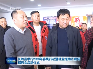 长岭县举行2020年春风行动暨就业援助月现场招聘会启动仪式