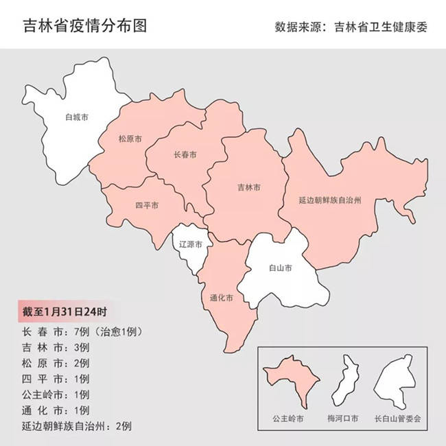 吉林省疫情分布图