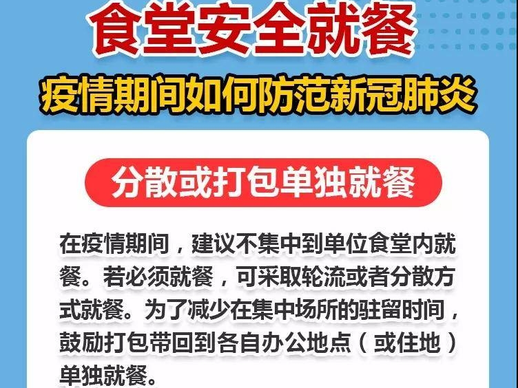 疫情期间食堂安全就餐，九条指南要记牢！