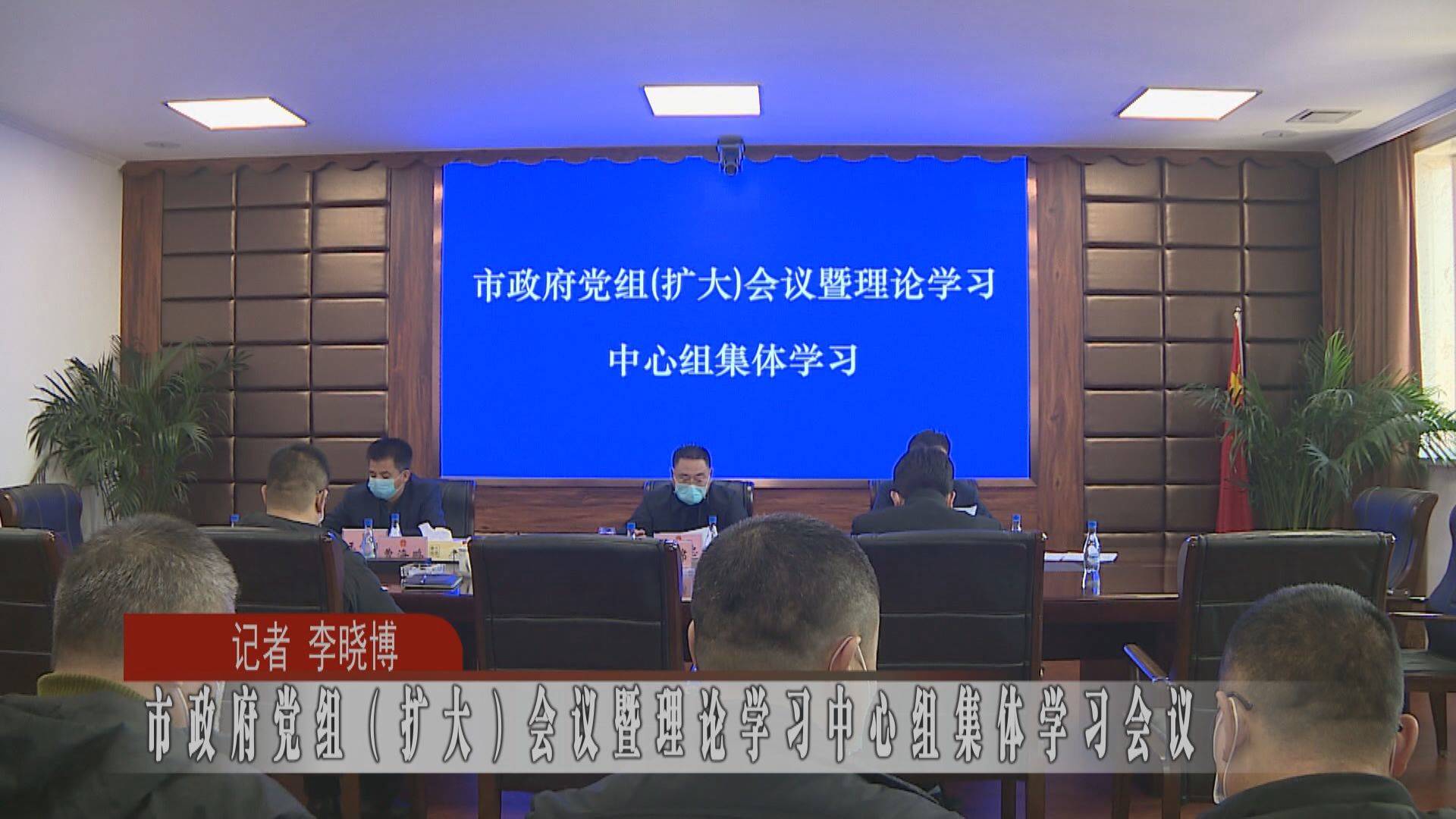 市政府党组（扩大）会议暨理论学习中心组集体学习会议