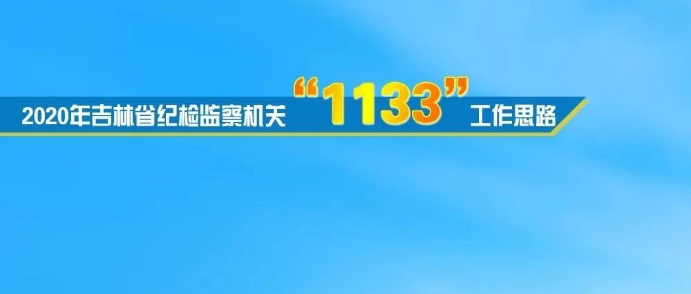 海报来了，带你看2020年吉林省纪检监察机关“1133”工作思路