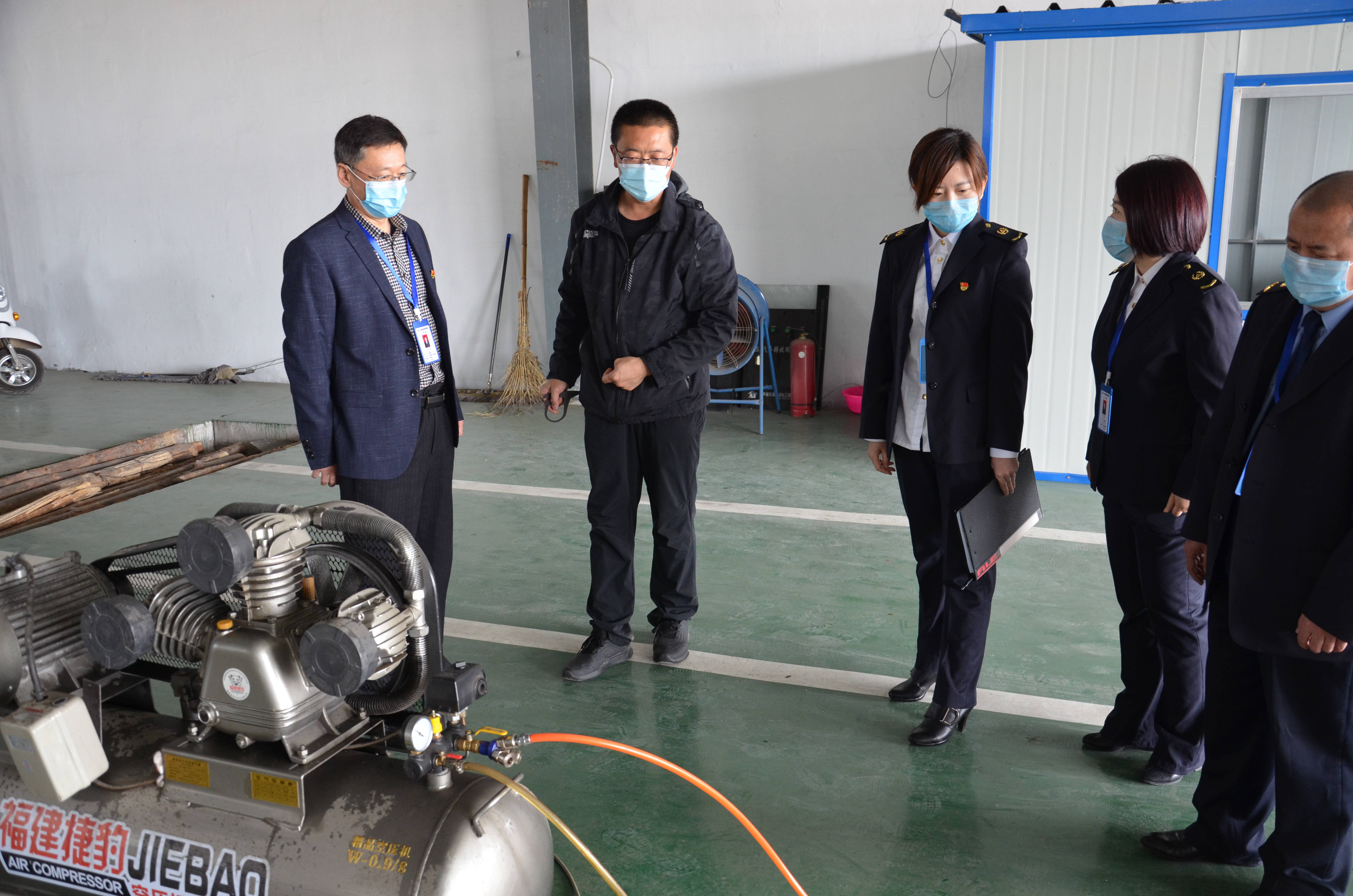 长白山市场监管局开展机动车检测线复工复产检查