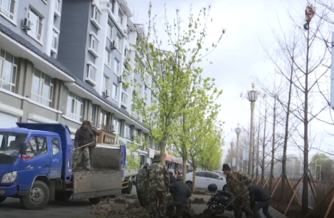 集安春暖时节栽种忙 城市绿化品质高