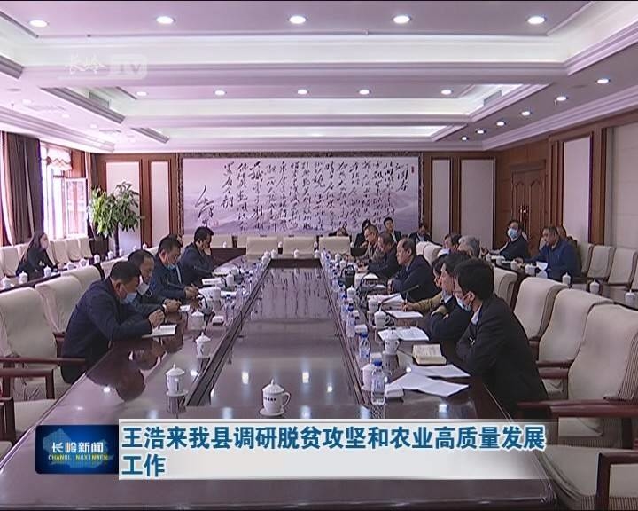 【决战决胜脱贫攻坚】王浩来我县调研脱贫攻坚和农业高质量发展工作