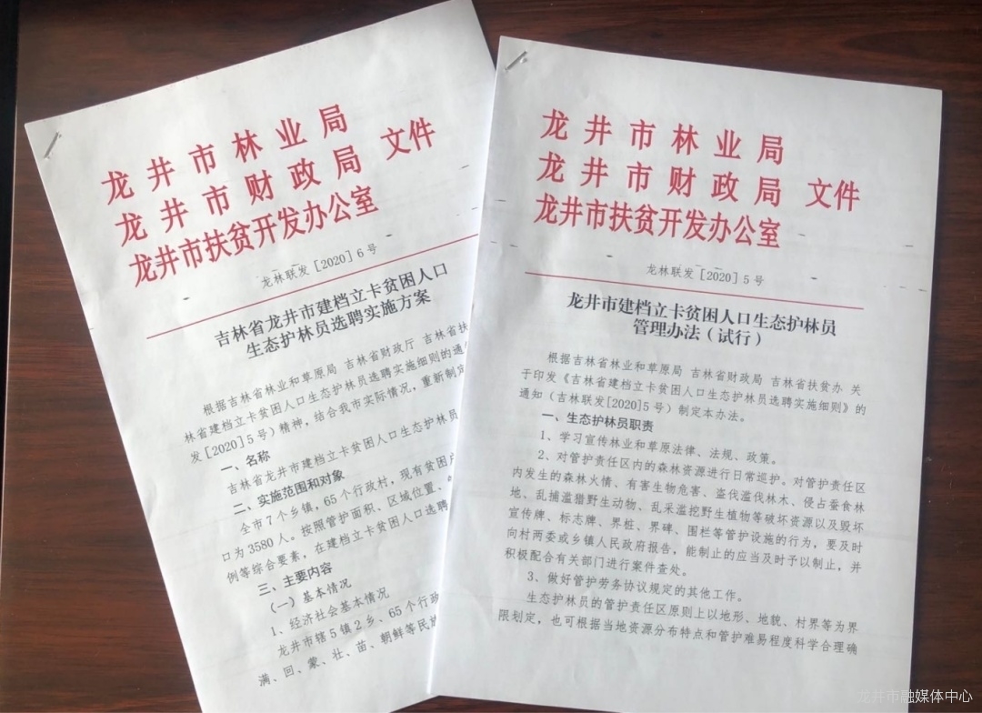 融媒快讯 | 龙井市林业局四个强化开展生态护林员选聘管理问题整改工作