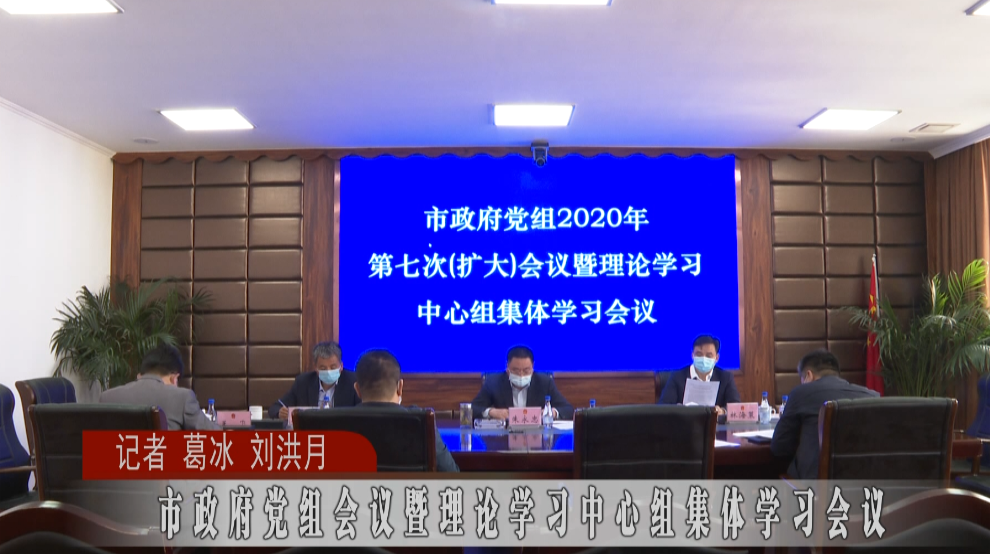 蛟河市政府党组会议暨理论学习中心组集体学习会议