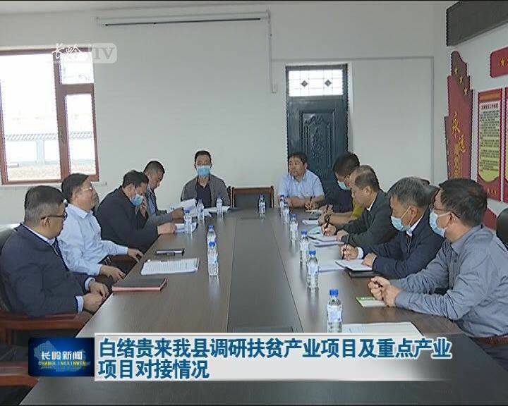 白绪贵来我县调研扶贫产业项目及重点产业项目对接情况