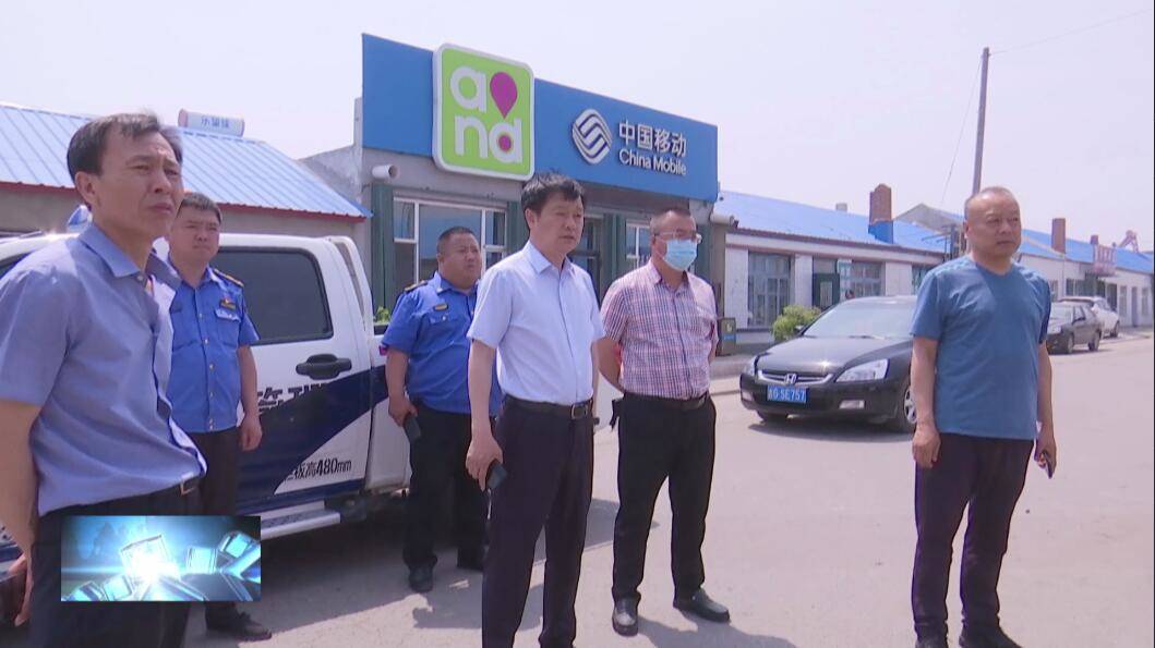 镇赉县领导检查各乡镇主干道卫生情况