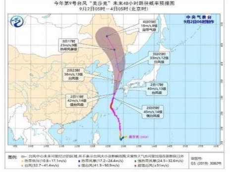 德惠气象：台风“美莎克”最新动态及对我市影响分析