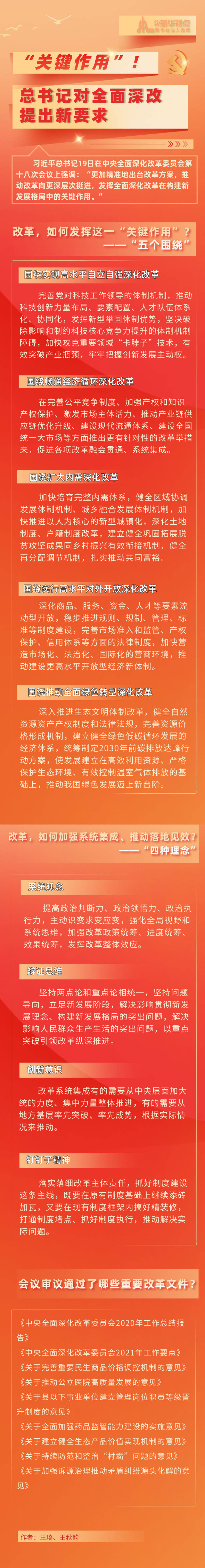 海报：“关键作用”！总书记对全面深改提出新要求