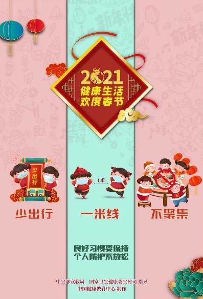 健康生活欢度春节海报（年娃）2