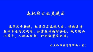 魅力公主岭公益宣传片《森林防火公益提示》