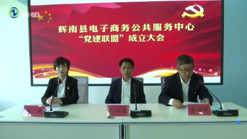 辉南县召开电子商务公共服务中心“党建联盟”成立大会