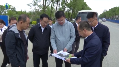 辉南县领导调研城区城市建设 重点项目建设工作