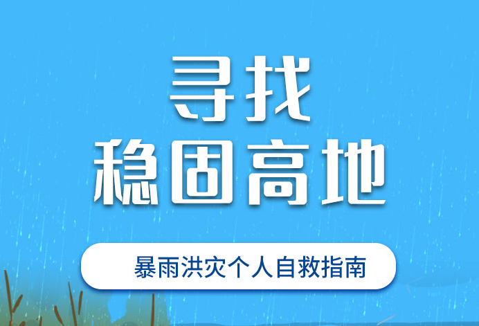 海报丨暴雨洪灾来袭咋应对？超有用自救指南，能救命！