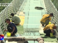 【龙井新闻】琵岩山风景区玻璃吊桥安全升级改造工作即将完工