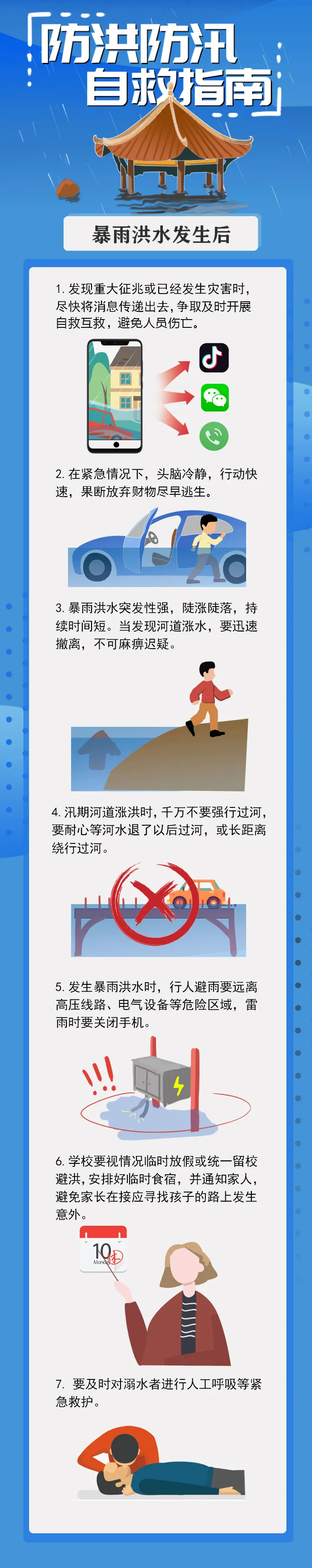 应急科普 | 图说：防洪防汛自救指南