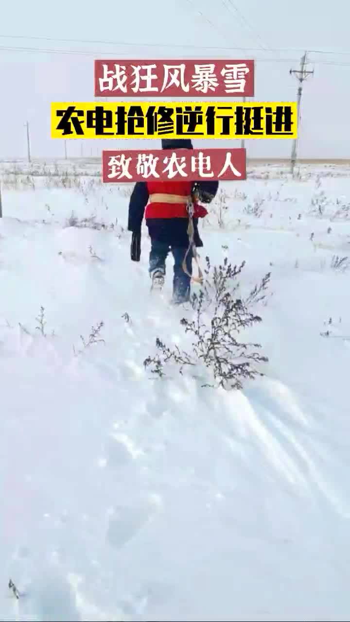 战狂风暴雪 大安市农电抢修逆行挺进