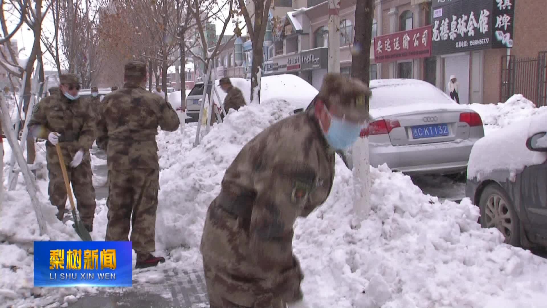 干部群众齐上阵 勠力同心除冰雪