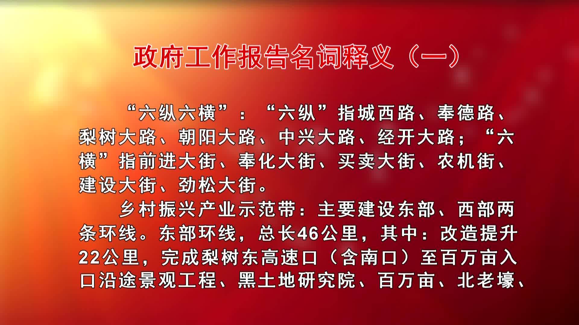 政府工作报告名词释义（一）