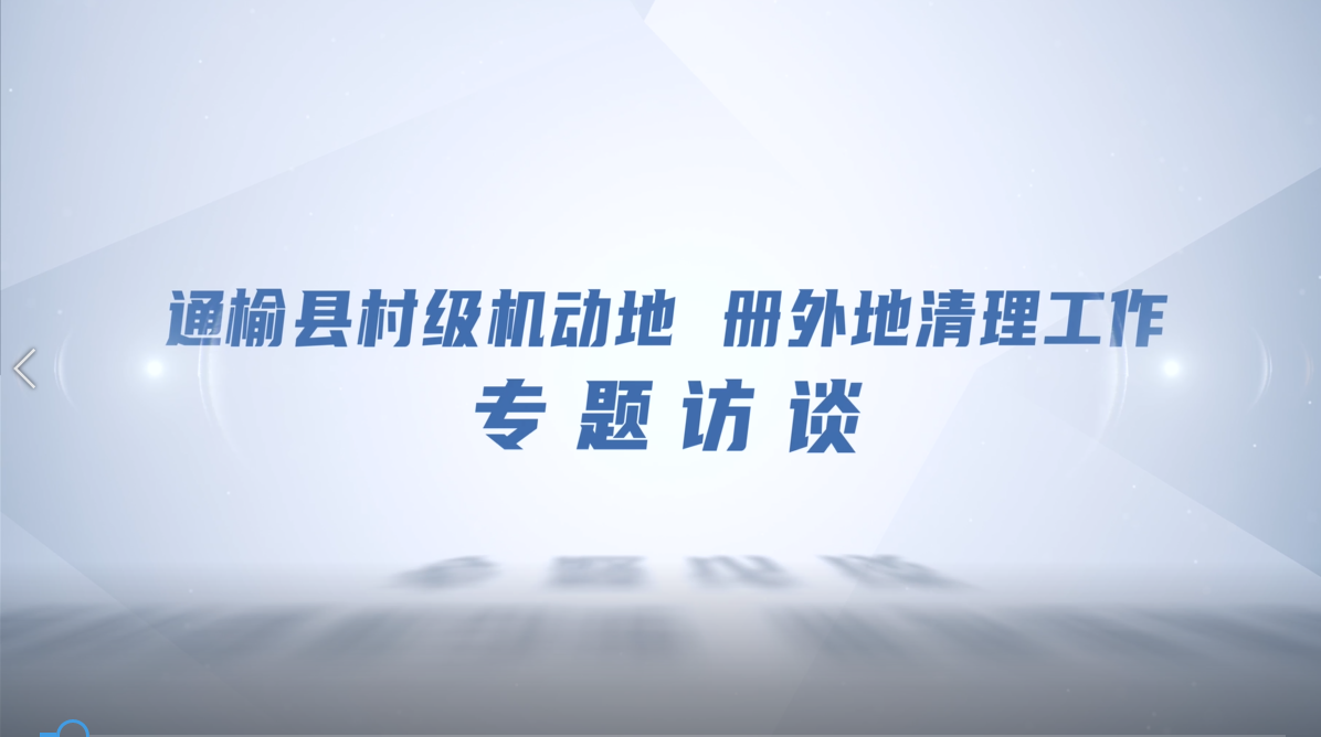 通榆县村级机动地、册外地清理工作专题访谈