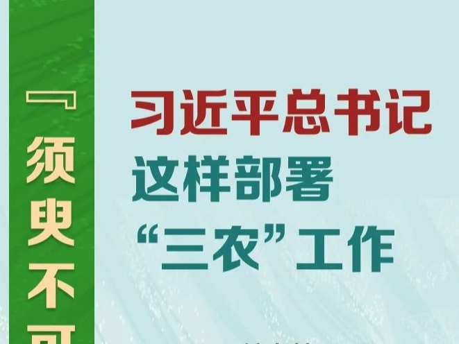 “须臾不可放松”！习近平总书记这样部署“三农”工作