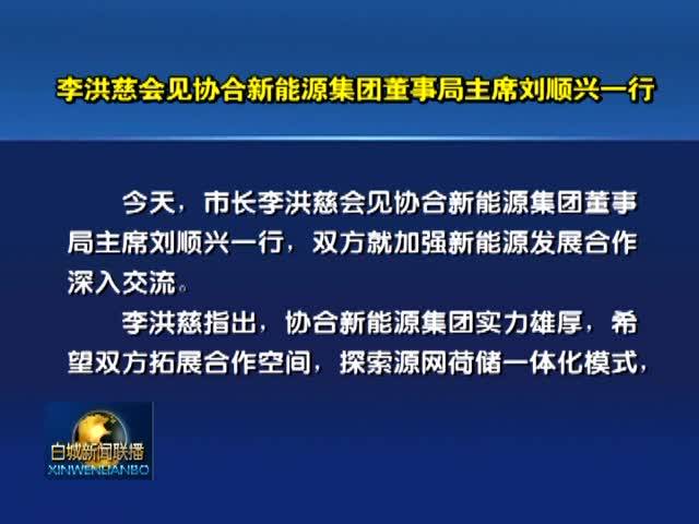 李洪慈会见协合新能源集团董事局主席刘顺兴一行