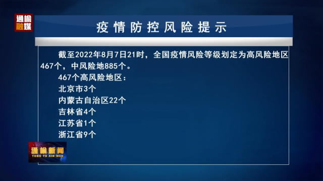 8.8 疫情防控风险提示