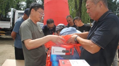 敦化市举行前置防汛救灾物资发放仪式
