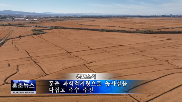 훈춘 과학적지령으로 농사철을 다잡고 추수 추진