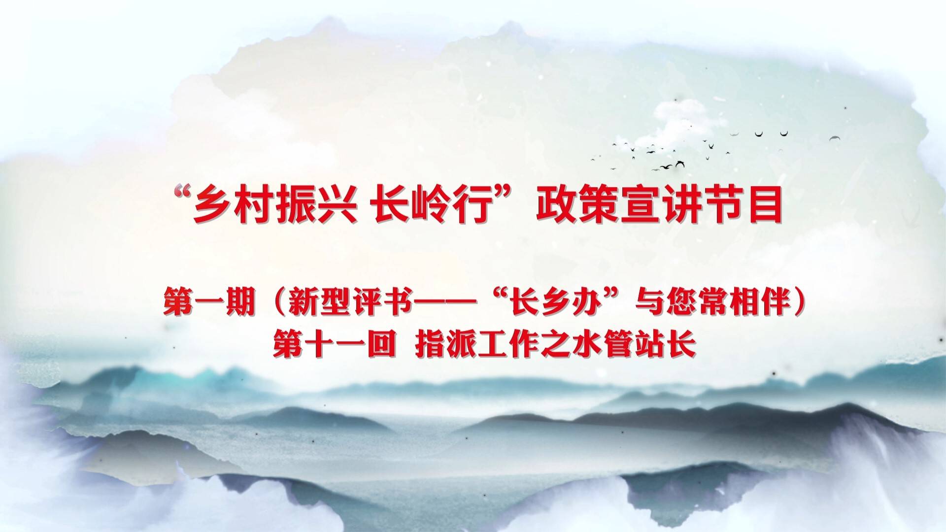 “乡村振兴 长岭行”政策宣讲节目 第一期（新型评书——“长乡办”与您常相伴）第十一回 指派工作之水管站长