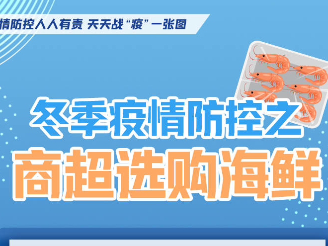 疫情防控人人有责 天天战“疫”一张图丨冬季疫情防控之商超选购海鲜