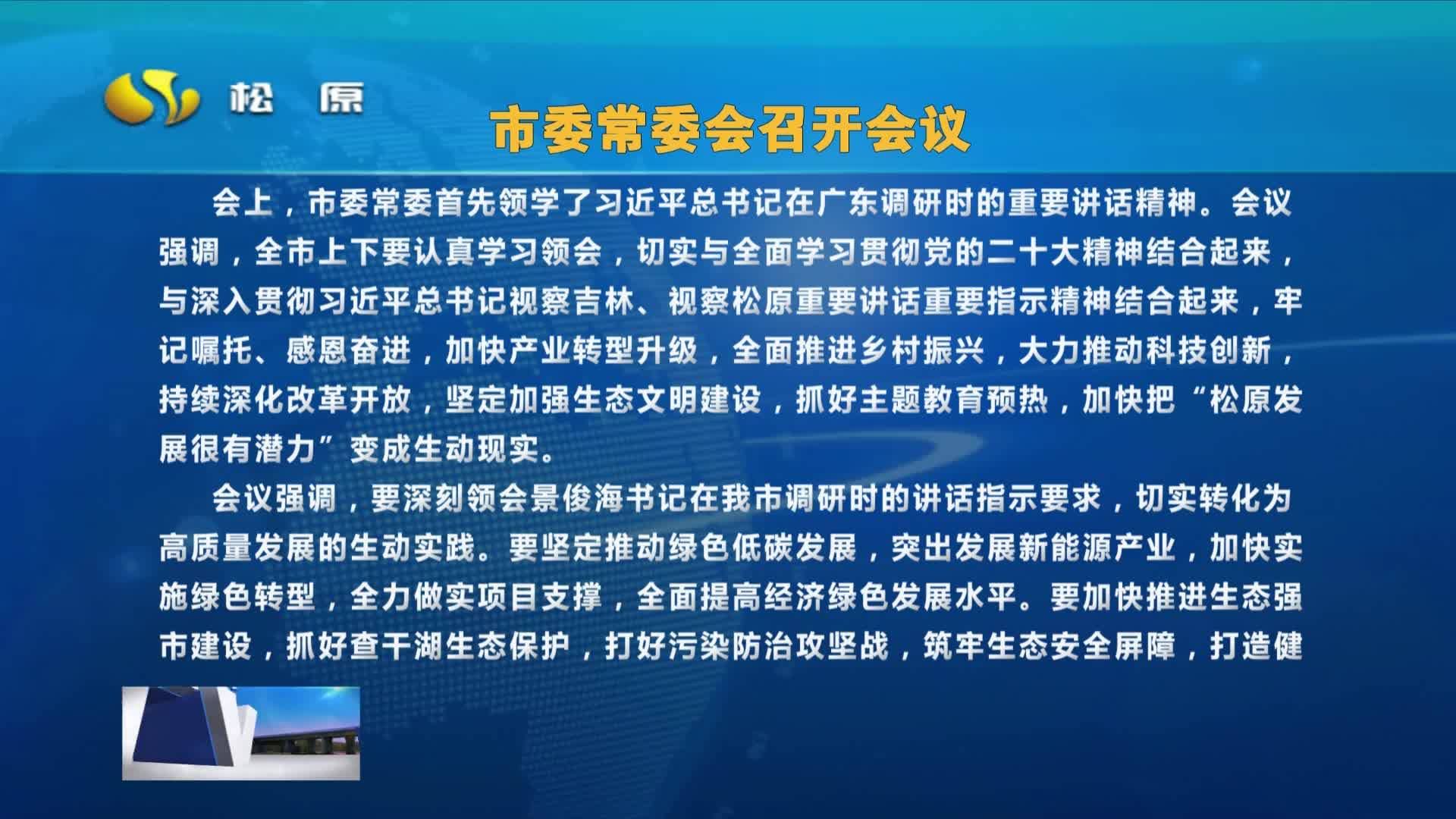 市委常委会召开会议