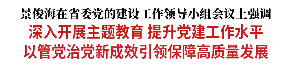 景俊海：深入开展主题教育 提升党建工作水平 以管党治党新成效引领保障高质量发展