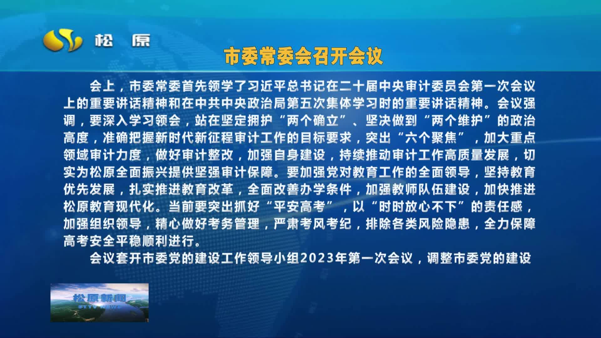 市委常委会召开会议